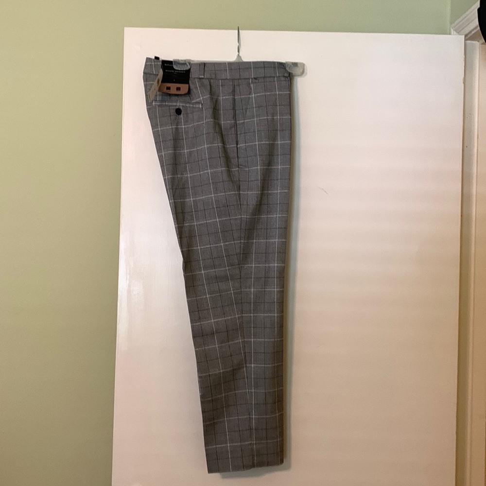 NWT Banana Republic plaid metallic trouser, size 8